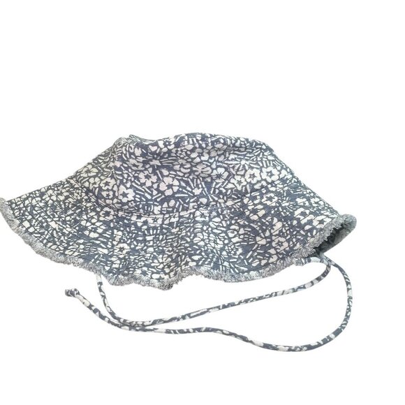 Cleobella Gia Bucket Hat NWT Sample Blue White Floral Boho - Picture 5 of 5